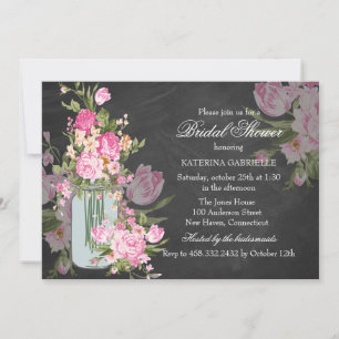 Joli Chalkboard & Mason Jar Invitation Fête des ma