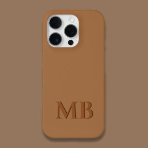 Joli Chameau Marron Chaud Minimaliste Monogramme