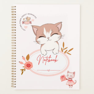Joli chat à faire avec des cahiers de notes