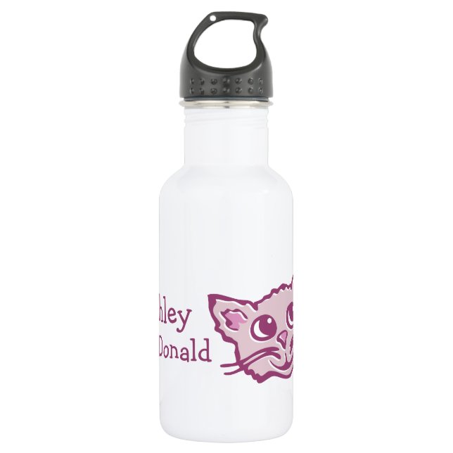 Joli chat enfants boit bouteille (Devant)