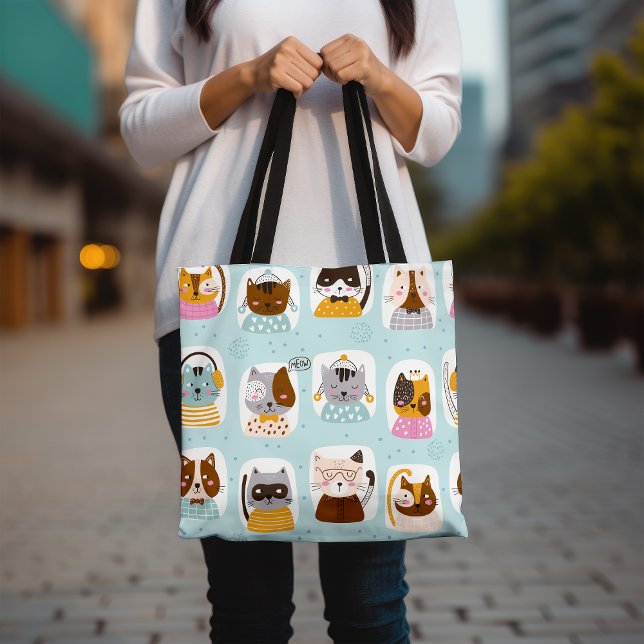 Joli Chat Façades Sac fourre-tout, Coloré Sac four (Créateur téléchargé)