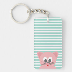 Joli chat fantaisiste sur rayures