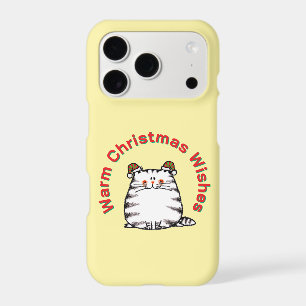Joli Chat Grassouillet Deux Chapeaux de Noël Vœux 