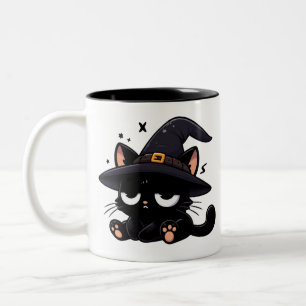 Joli Chat Noir & Citrouille   Mug Halloween Recto-