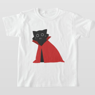 Joli Chat Vampire Halloween T-Shirt Enfants