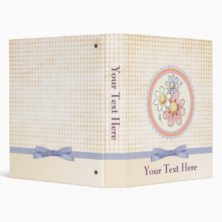 joli Classeur de fleurs en plaid