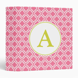 Joli Classeur de monogramme rose