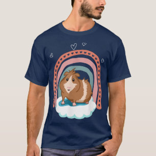 Joli cobaye avec boho cadeau arc-en-ciel T-shirt