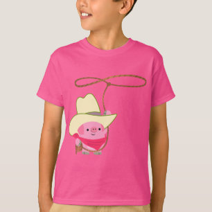 Joli Cochon De Bois De Dessin Avec T-shirt Enfants