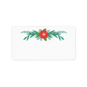 Joli coloré hiver Floral Blank Étiquette d'expédit