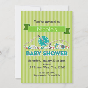 JOLI COMME UN BOUTON Cartes d'invitation pour Baby
