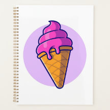 Joli cône de crème glacée cartonné