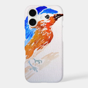 Joli coque iphone d'art d'oiseaux d'oiseau bleu