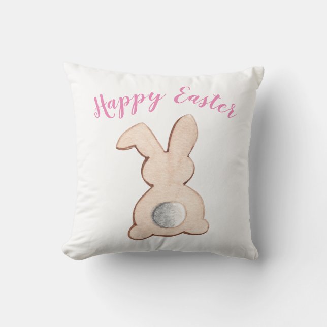 Joli Cottontail Lapin De Pâques Jeter Oreiller (Recto)