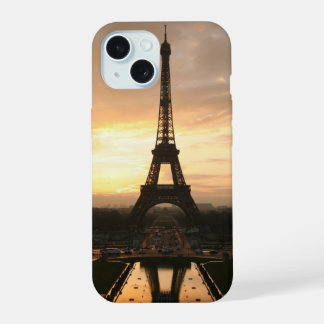 Joli coucher de soleil romantique Tour Eiffel Pari