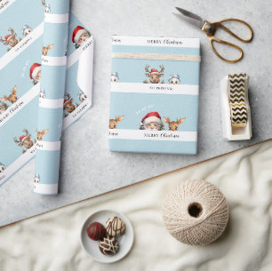Joli coup d'oeil Père Noël cadeau emballage papier