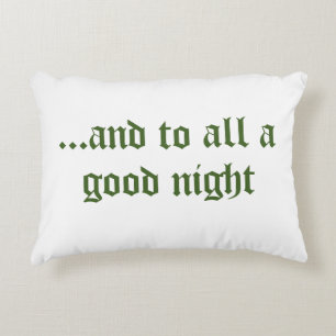 Joli coussin blanc & vert accent de Noël