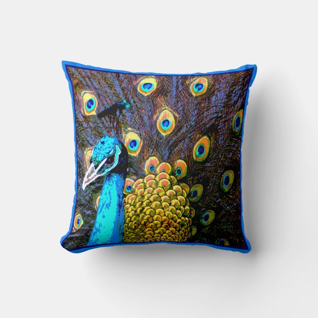 Joli coussin d'art de paon (Recto)
