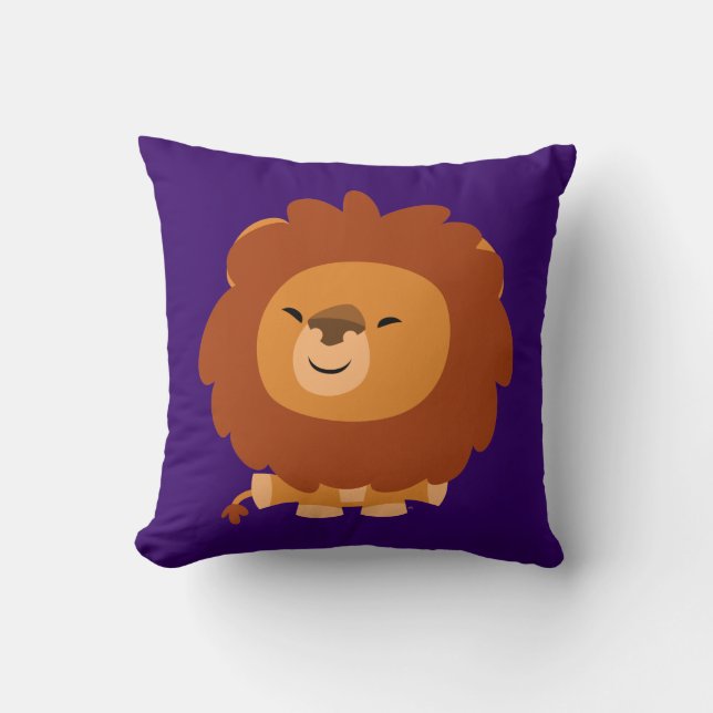 Joli Coussin de Lion caricaturé (Recto)