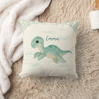 Joli Coussin de Nursery Tortue Marine en Aquarelle