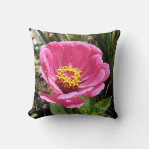 Joli Coussin rose Zinnia