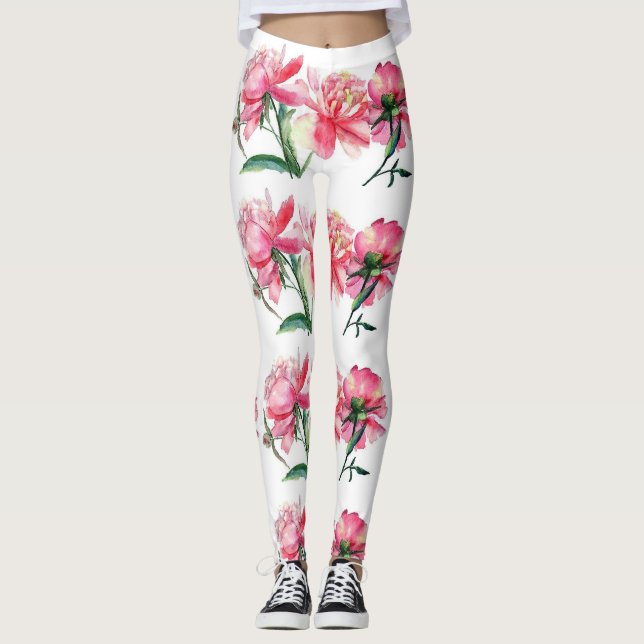Joli dans les leggings fleuris roses pantalon de y (Devant)