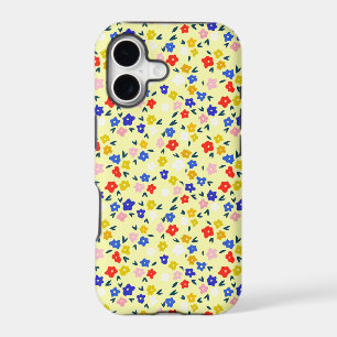 Joli délicat floral mignon sur jaune pastel