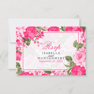 Joli design floral rose chaud - RSVP