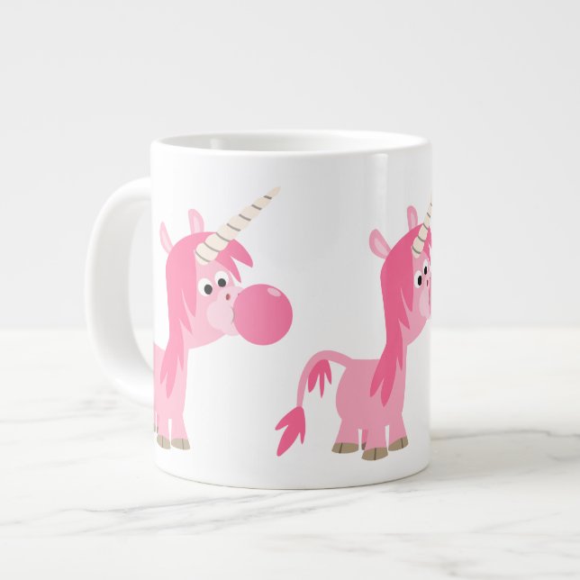 Joli dessin bulle gomme Unicorn Jumbo Mug (Devant gauche)