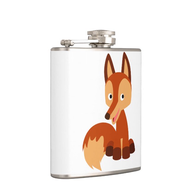Joli Dessin Cartographié Fox Flacon de hanche (Droite)