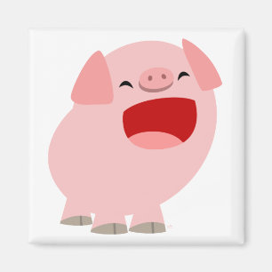 Joli dessin chantant aimant porc