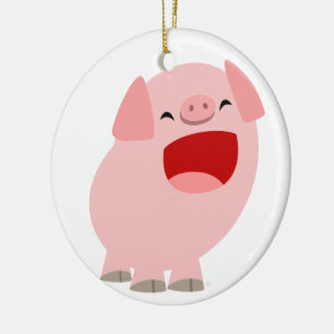 Joli dessin chantant ornement de cochon