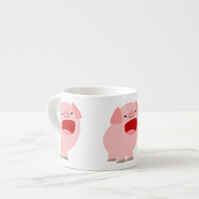 Joli dessin chantant porc Espresso Mug (Devant gauche)