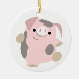 Joli dessin dansant ornement de cochon