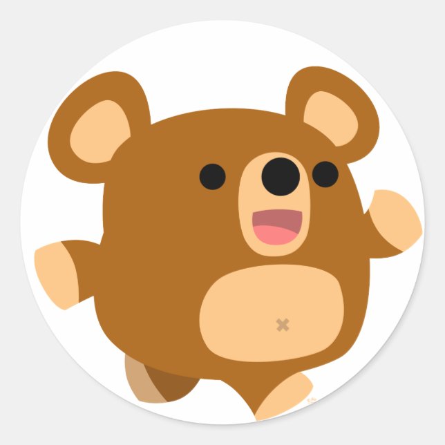 Joli dessin jouant Sticker d'ours (Devant)