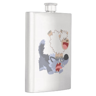 Joli Dessin Joué Mouton et Loup classique Flacon