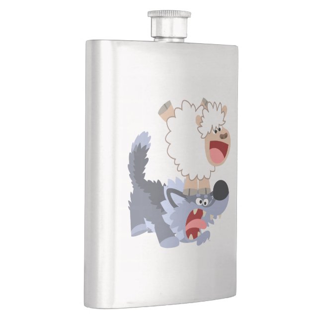 Joli Dessin Joué Mouton et Loup classique Flacon (Droite)