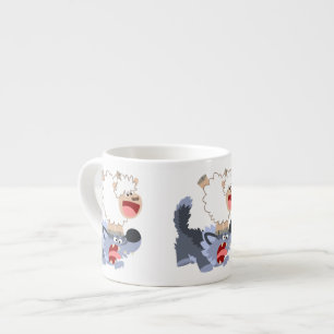 Joli Dessin Joué Mouton et Loup Espresso Mug