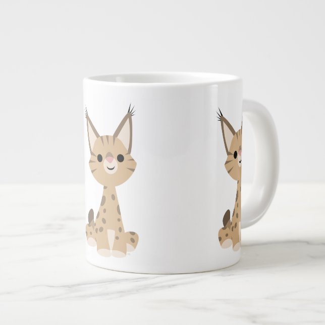 Joli dessin Lynx Jumbo Mug (Devant droit)