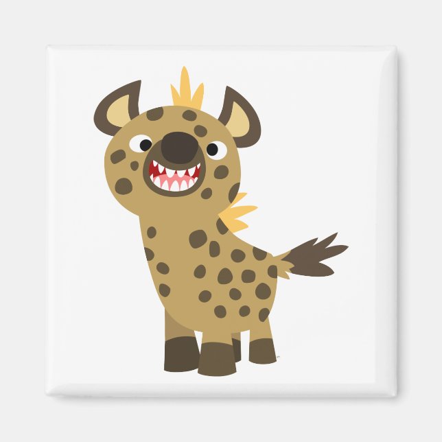 Joli dessin souriant Hyena Magnet (Devant)