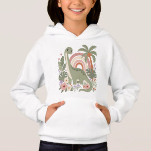 Joli dinosaure Boho Dino arc-en-ciel pastel Fl