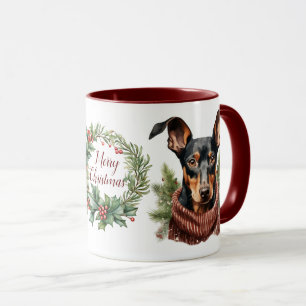 Joli Doberman Pinscher Dog Christmas Mug