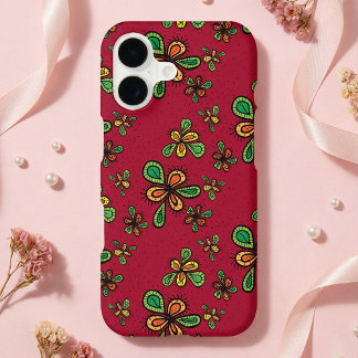 Joli Doodle Rouge Motif Floral