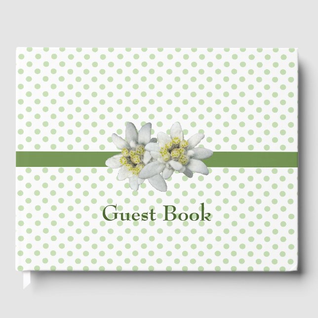 Joli Edelweiss et Polka point Mariage Livre d'invi (Recto)