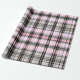Joli emballage cadeau rose, gris et noir