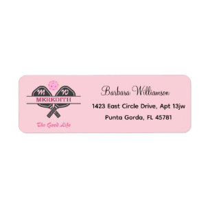Joli en rose Pickleball Gal Nom initial