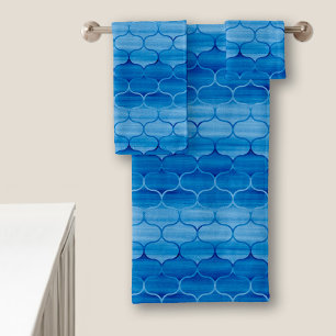 Joli ensemble de serviettes de Motif d'oignon bleu