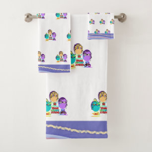 Joli ensemble de serviettes pour enfants en carica