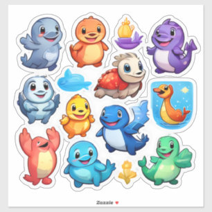 Joli ensemble de stickers animaliers