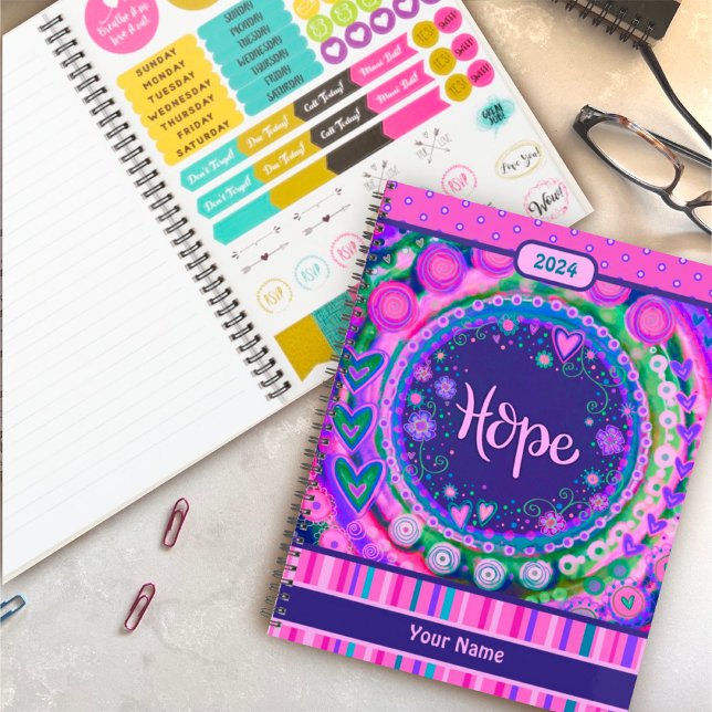 Joli espoir floral joyeux Purple Inspirivé (Créateur téléchargé)